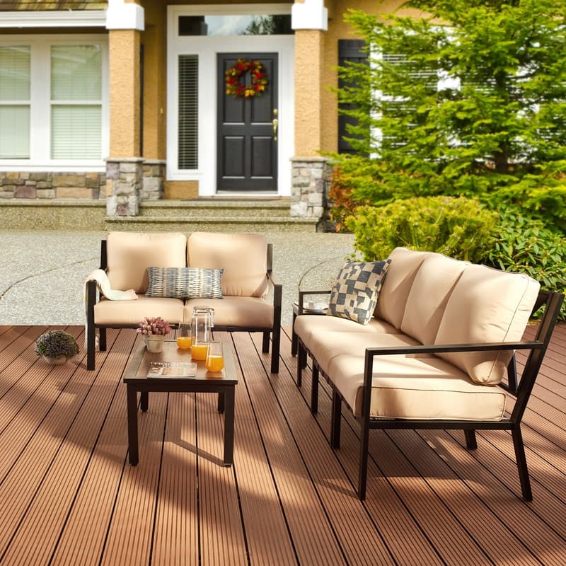 Patio Festival X-Back 7-Piece Outdoor Conversation Set with Cushions