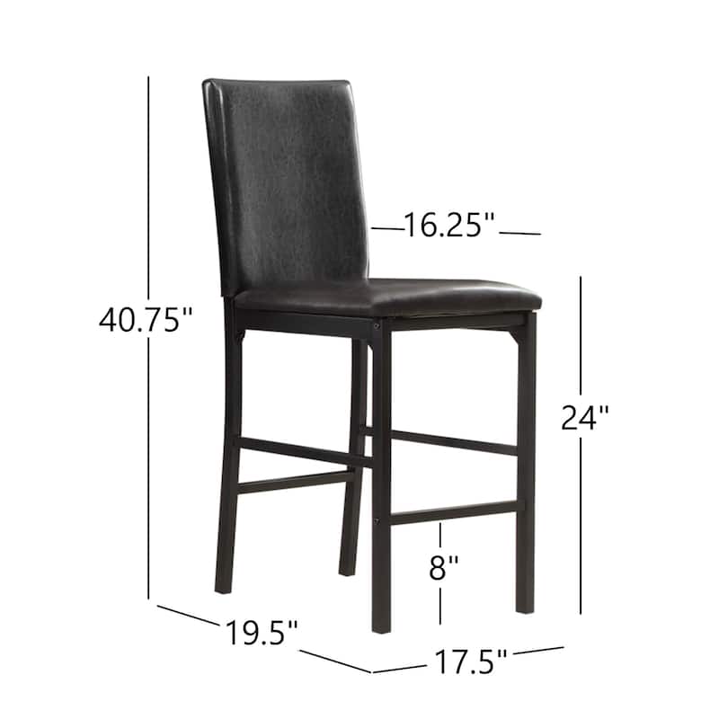 Darcy Faux Marble/ Black Metal Counter Height 5-piece Dining Set by iNSPIRE Q Bold