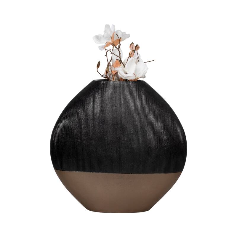 Modern Round Metal Table Vase - Flower Vase