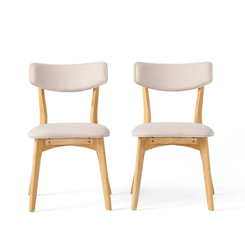 Chazz Mid Century Upholstered Dining Chairs (Set of 2) by Christopher Knight Home