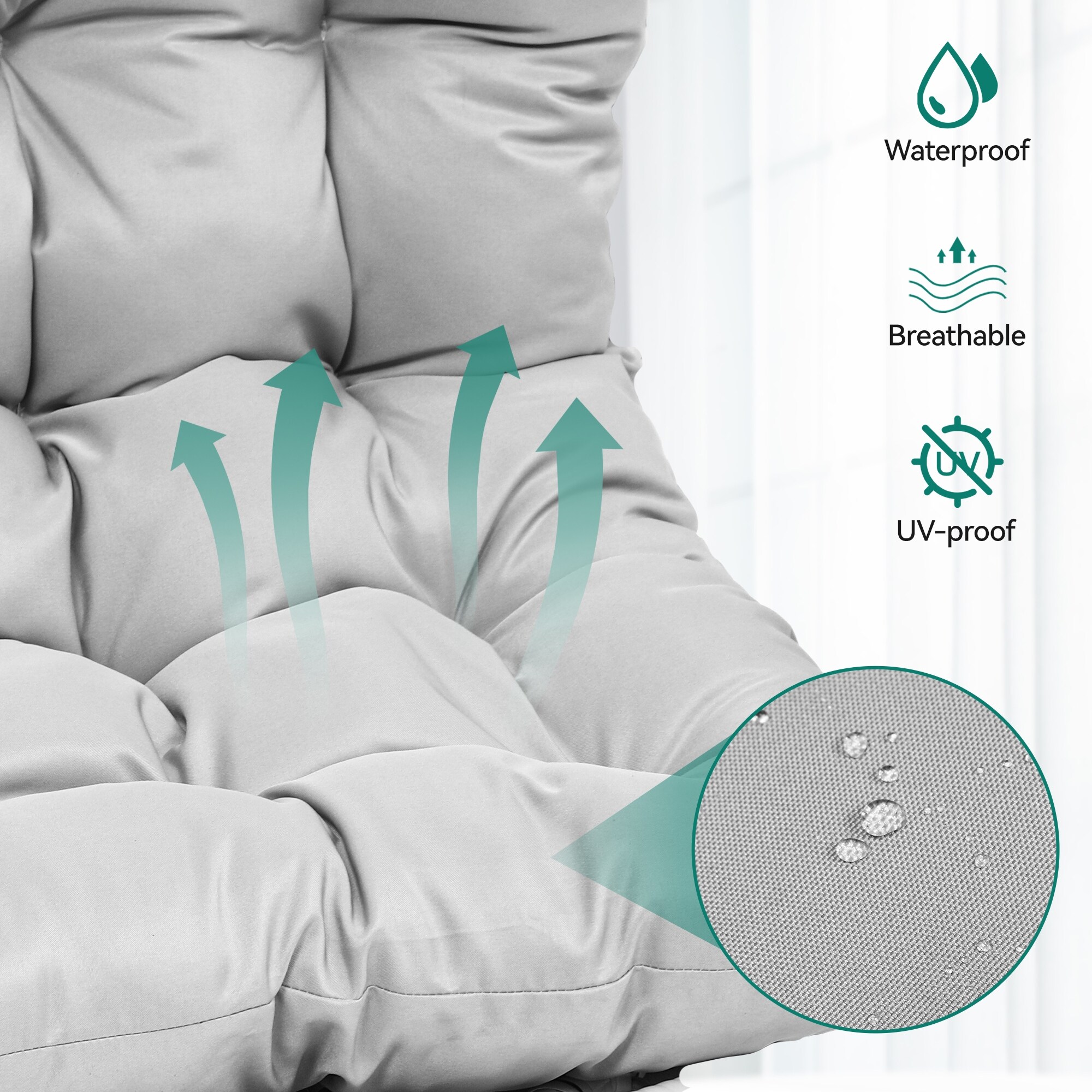 Hanging Swing Chair with Stand for Indoor or Outdoor Relaxation-image