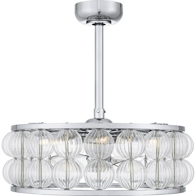 Terrarock 4-Light Polished Chrome Fan Light