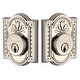 preview thumbnail 2 of 4, Grandeur Parthenon Solid Brass Rose Double Cylinder Keyed Entry Polished Nickel