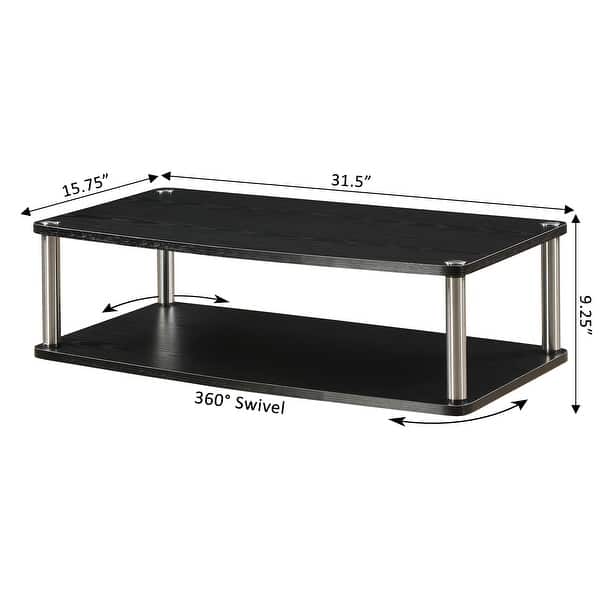 Convenience Concepts Designs2Go XL Double Tier Swivel Riser for TVs up ...