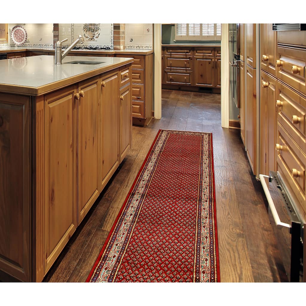 Fine Vintage Distressed Haluk Red/Ivory Runner - 2'9" x 11'4"