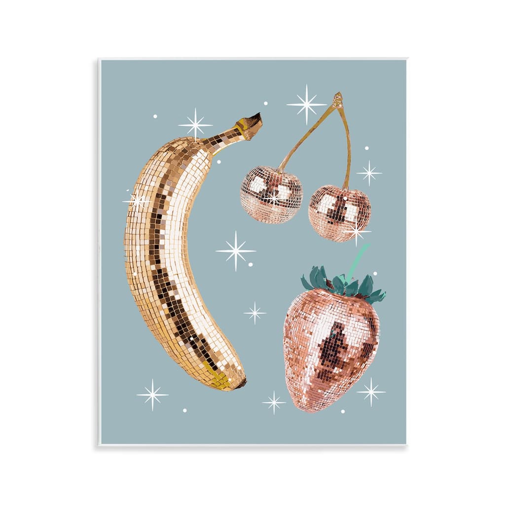 Stupell Luminous Glam Fruits Wall Plaque Art Design By Lil' Rue