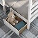 preview thumbnail 4 of 7, White Twin Size Solid Wood Loft Bed with Convertible Desk and 2 Drawer, Full-Length Guardrails, Cushion Sets Included