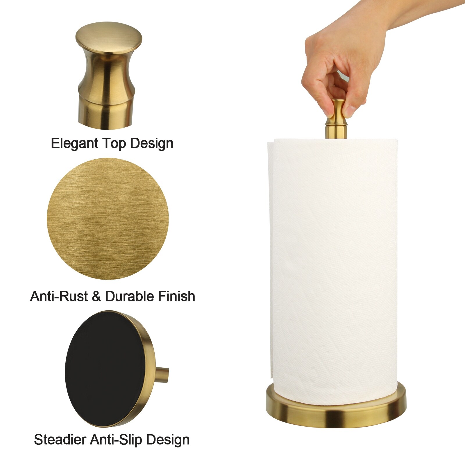 Paper Towel Holder Roll Dispenser Stand for Kitchen Countertop