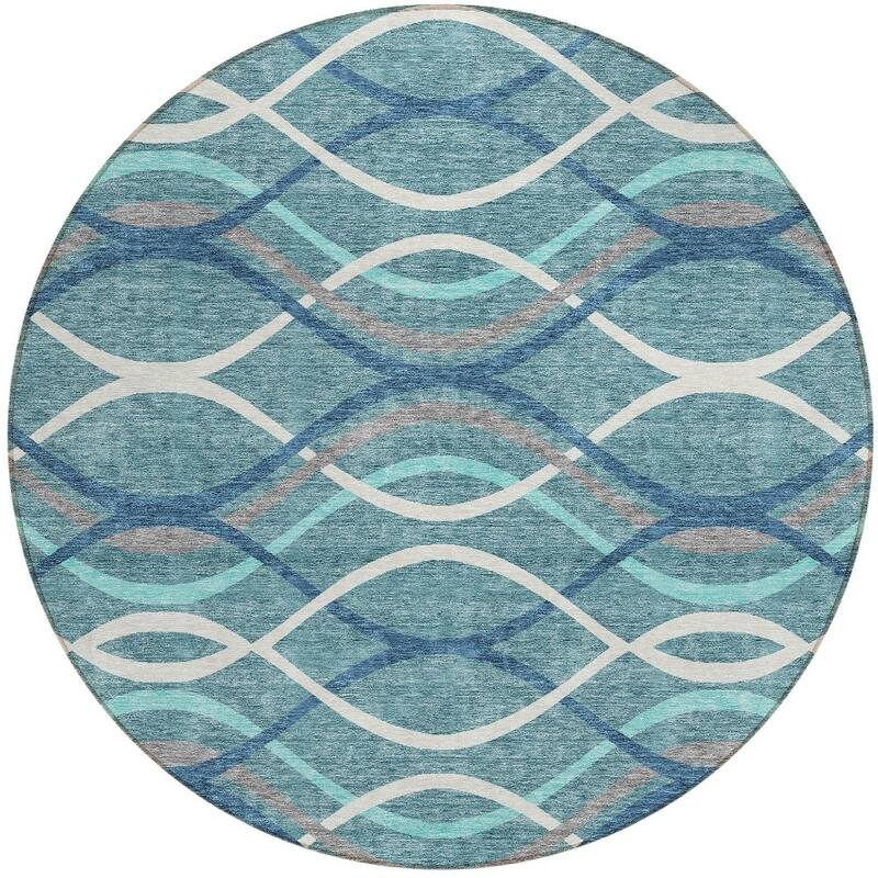 HomeRoots Abstract Transitional Rectangle Outdoor Rug