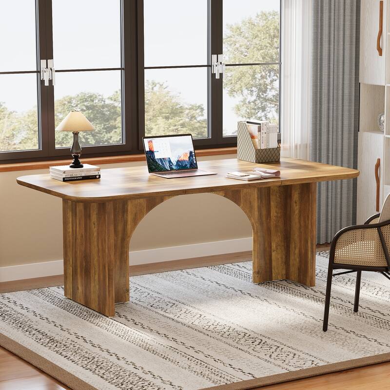 63" Executive Desk, Large Computer Desk Modern Home Office Desk