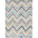 preview thumbnail 2 of 3, Aiden Blue & Grey Casual Chevron Area Rug - 5'3" x 7'3"