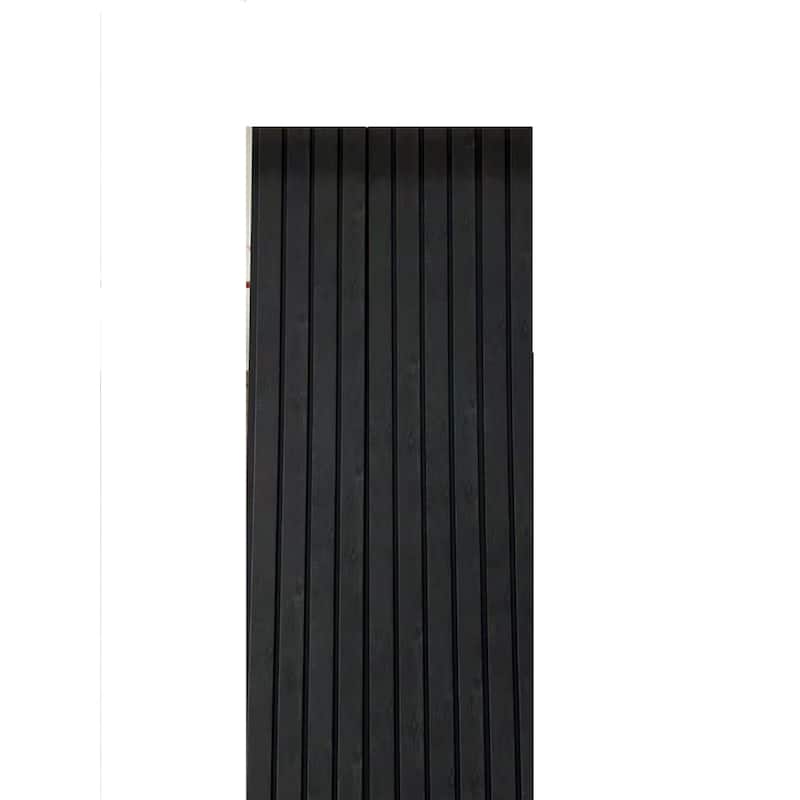 96 in. x 4.8 in x 0.5 in. Acoustic Vinyl Wall Cladding Siding Board - Set of 6pc - Charcoal Grey - Set of 6pc