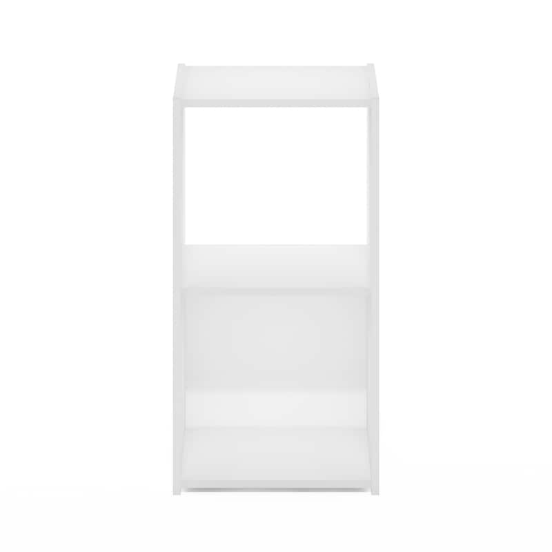 Storage Cabinet - White Cubic Organizer with Shelves - Home Decor & Living Room Storage