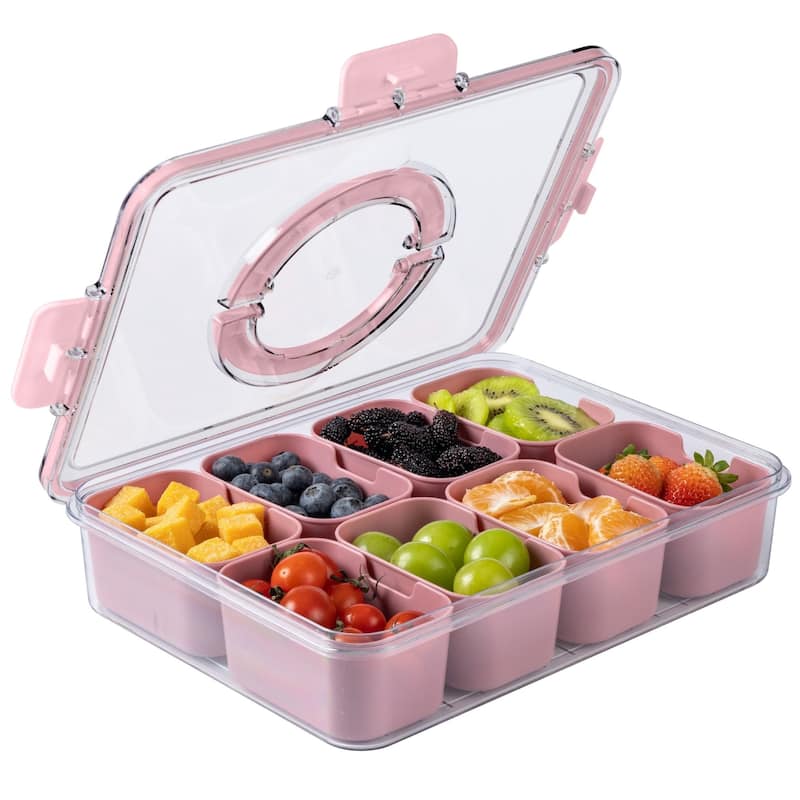 COOK WITH COLOR Snackle Box for Kids Lunch Box and Snack Container - 1 PK - Pink