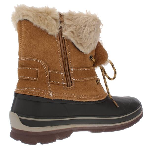 Shop Khombu Womens Brooke Winter Boots Suede Faux Fur Lined