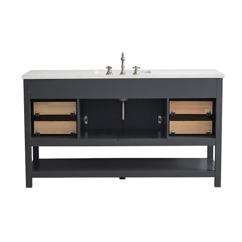 Sudio Design Arlo 60" Single Bathroom Vanity - 60" Single Sink