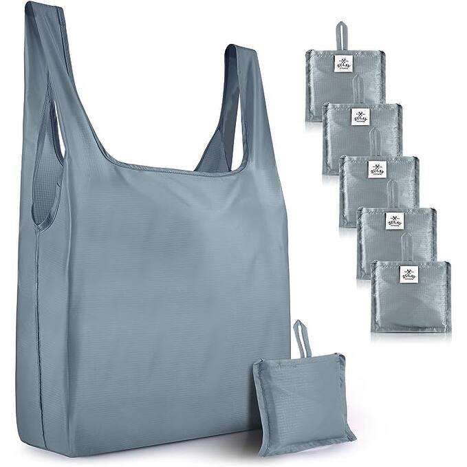 Zulay Kitchen 5 Pack 50 Pound Reusable Grocery Bags