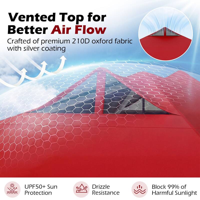 Gymax 10x10 FT Pop Up Canopy Tent 1-Person 1-Button Push Instant Setup