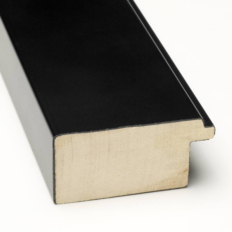 Beveled Wood Bathroom Wall Mirror - Corvino Black Frame