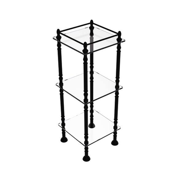 Allied Brass Three Tier Etagere with 14-in x 14-in Shelves in Polished Brass