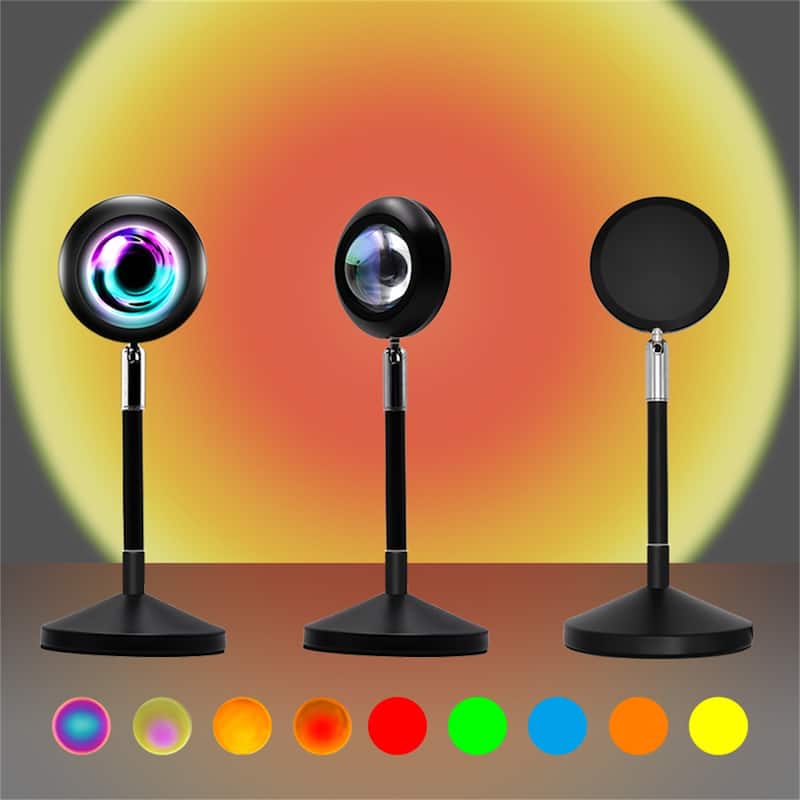 11" Black Sunset Dimmable Table Lamp with USB port