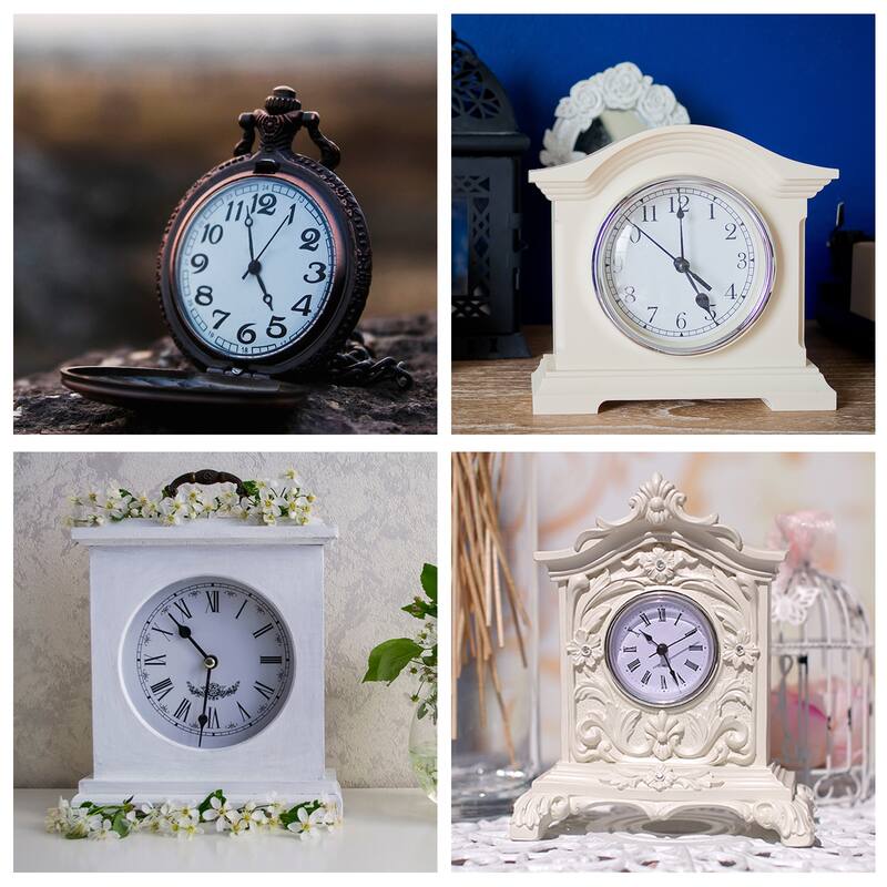 2-1/8 Inch 55mm Quartz Arabic Clock Insert, 2Pcs Fit 45mm/1.77 Inch