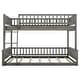 preview thumbnail 8 of 15, Full XL over Queen Bunk Bed with Ladder and Guardrails