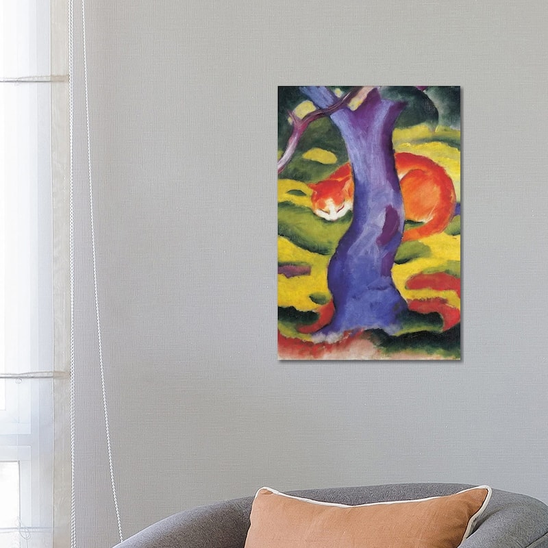 iCanvas "Cat behind tree, 50x70 cm" by Franz Marc Canvas Print - 26x18x1.5