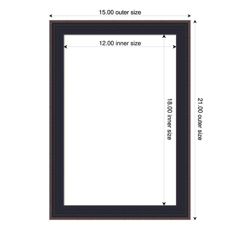Havana Black Bronze Framed Dry Erase Magnetic Board - 15 x 21 in