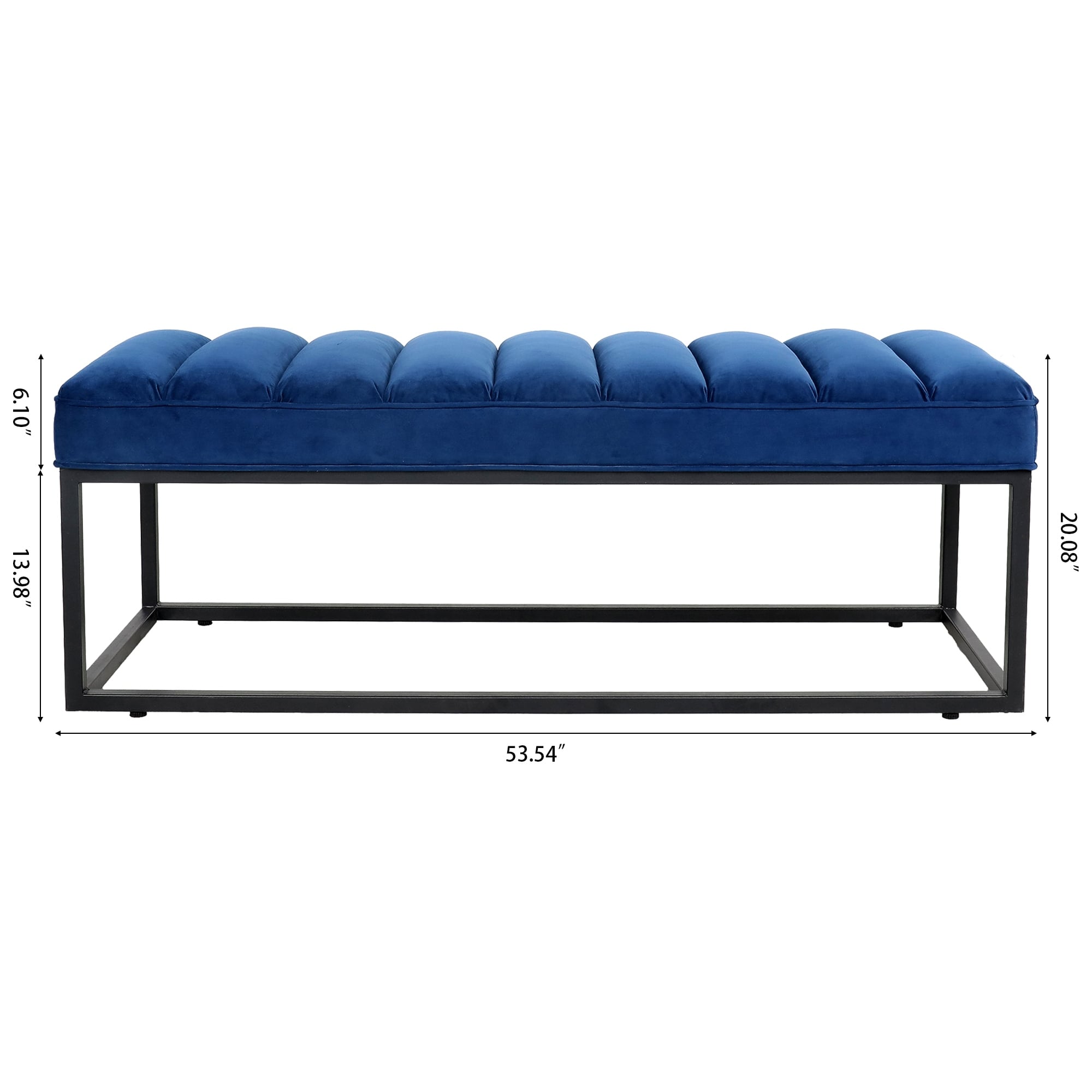 Navy blue sales bed bench