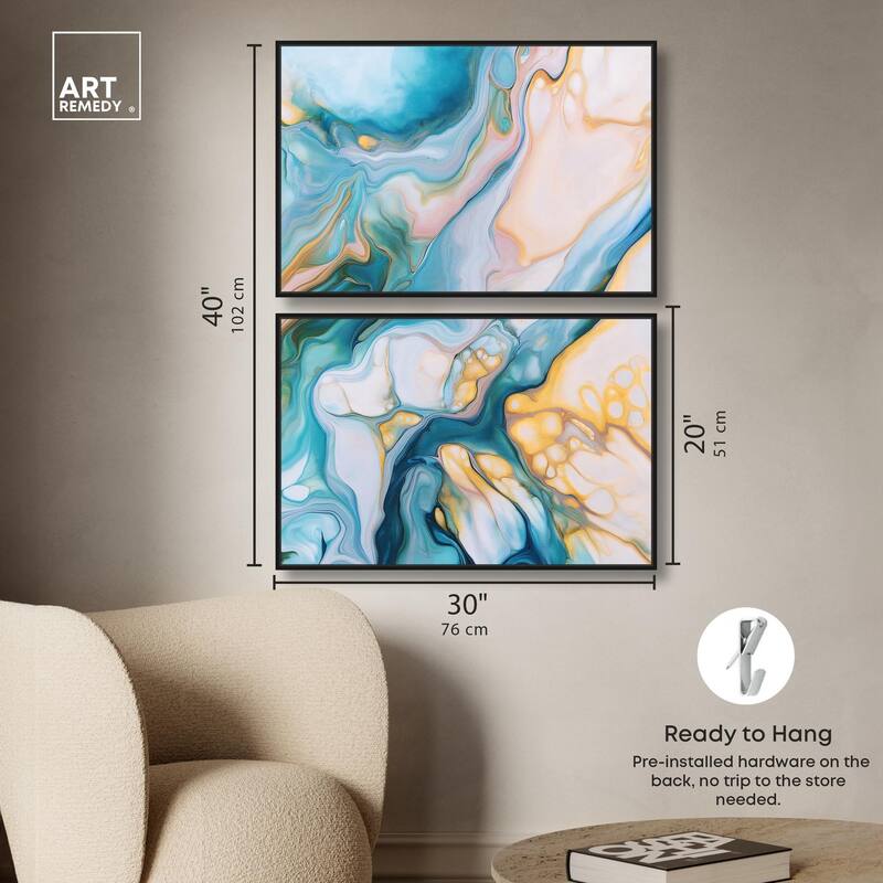 Visions Pastel III Canvas Set of 2 by Art Remedy