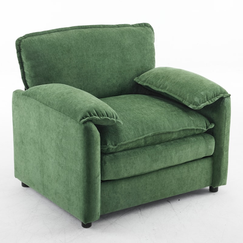 Chenille Oversized Lounge Chair with Thick Cushions and High Back Support Wide Seat