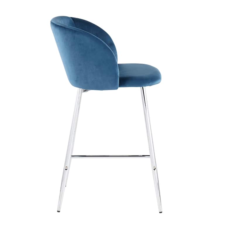 Silver Orchid Harding Velvet Counter Stool (Set of 2)