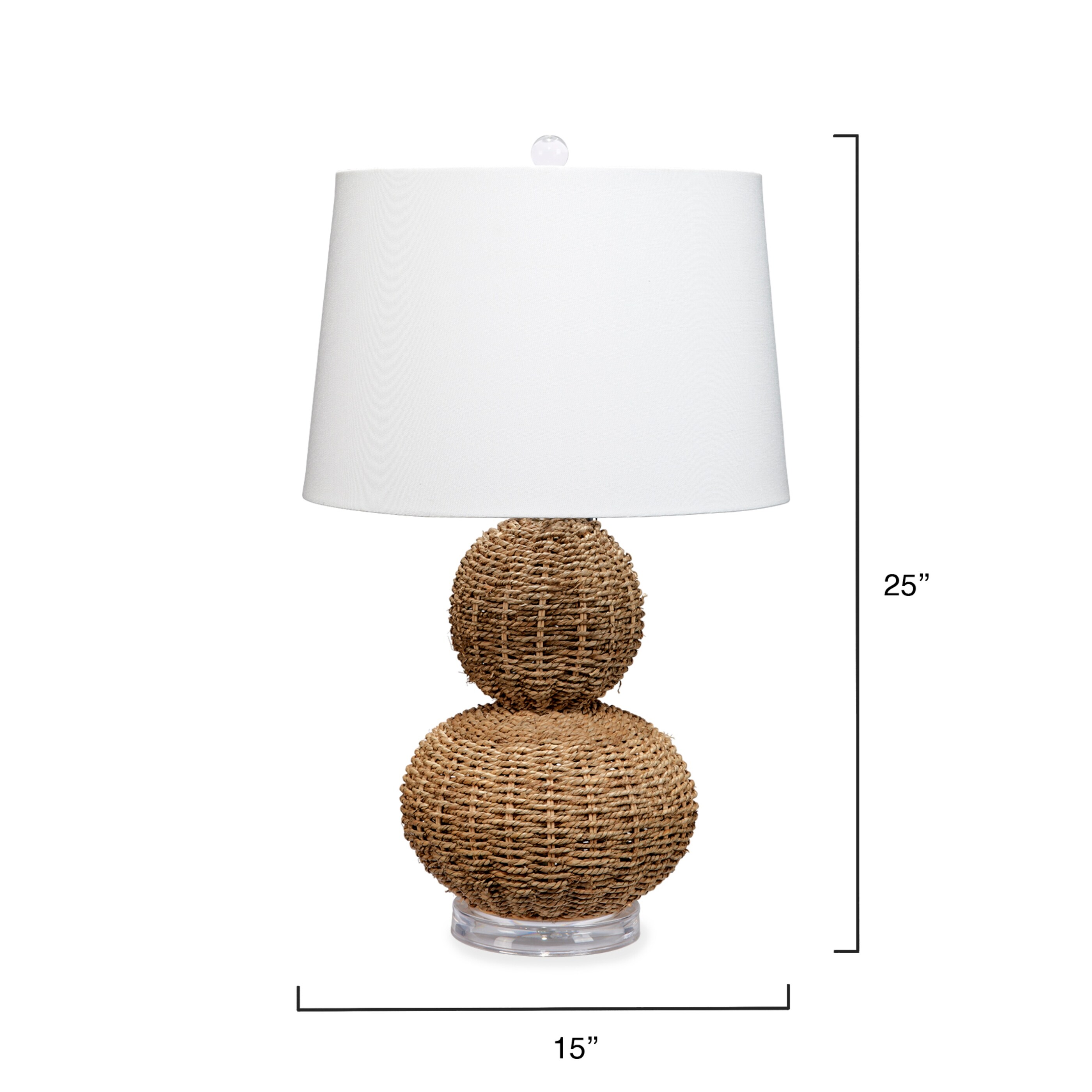 Alden Decor Sydney Handwoven Seagrass Table Lamp