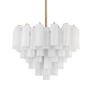 Crystorama Lighting Group ADD-312-WH Addis 12 Light 27" Wide Waterfall