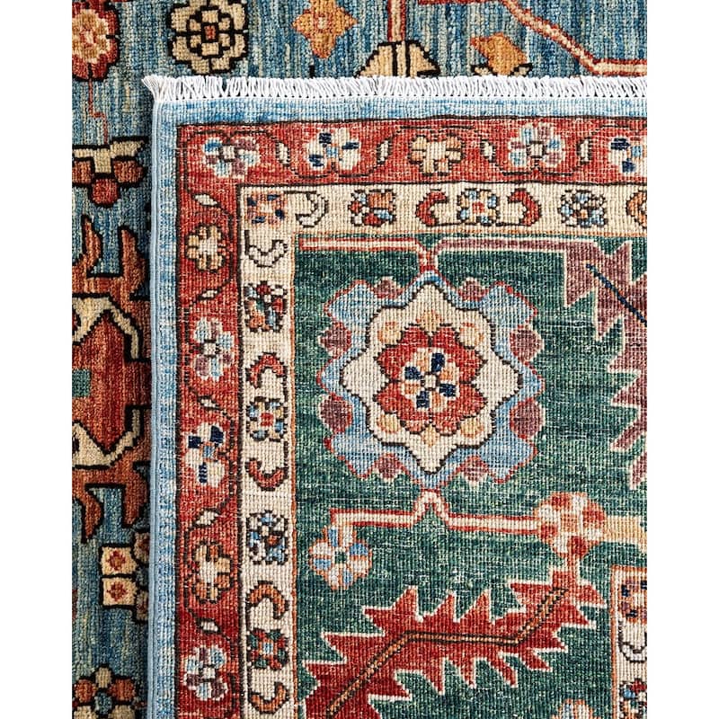 Serapi One-of-a-Kind Hand-Knotted Area Rug - Light Blue, 9' 0" x 11' 10" - 9' 0" x 11' 10"