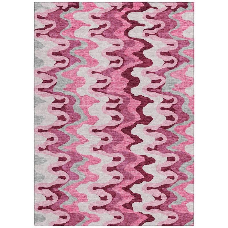 HomeRoots Abstract Transitional Rectangle Outdoor Rug