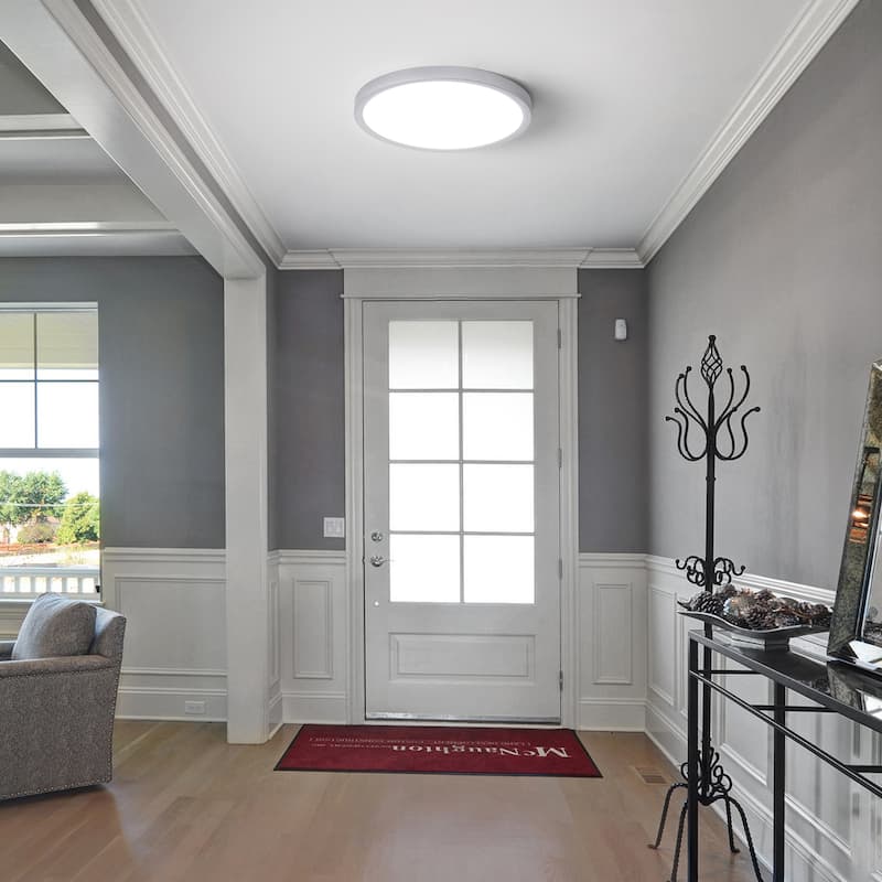 Modern 9.06-inch Round LED Flush Mount Ceiling Lighting for Hallway Bedroom
