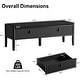 preview thumbnail 3 of 12, Fluted Shoe Storage Bench with Drawers and Cushioned Seat, 47.2 Inch Entryway Bench for Bedroom Living Room Hallway