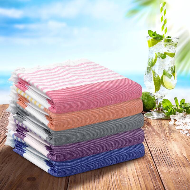 Cotton Beach Towels, Sand Free Quick Dry and Absorbent Swim Towel for Travel, Pool, Yoga, Sports 40" x 72"