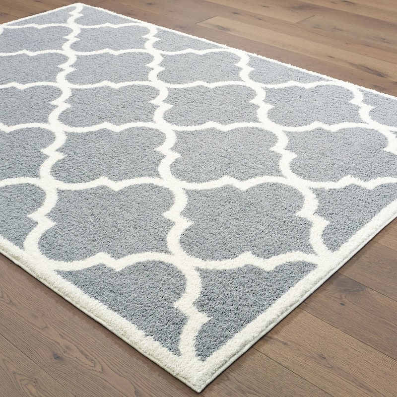 Style Haven Valentina Scallop Lattice Microfiber Area Rug