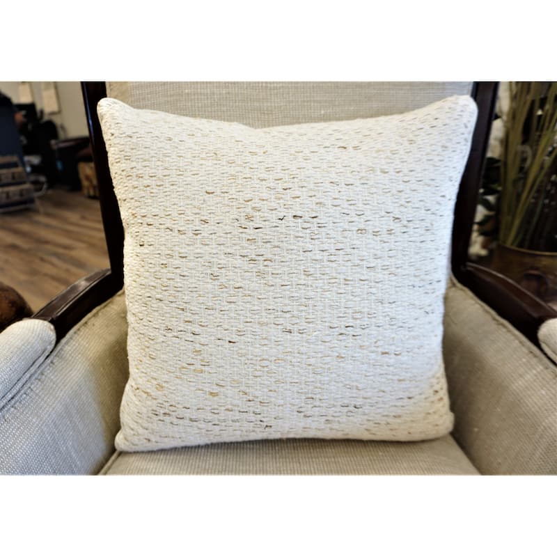 Home&Manor Khoy Vintage Raw Silk Pillow 18"
