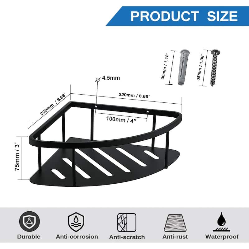 2-Pack 304 Stainless Steel Wall Mounted Corner Shower Caddy