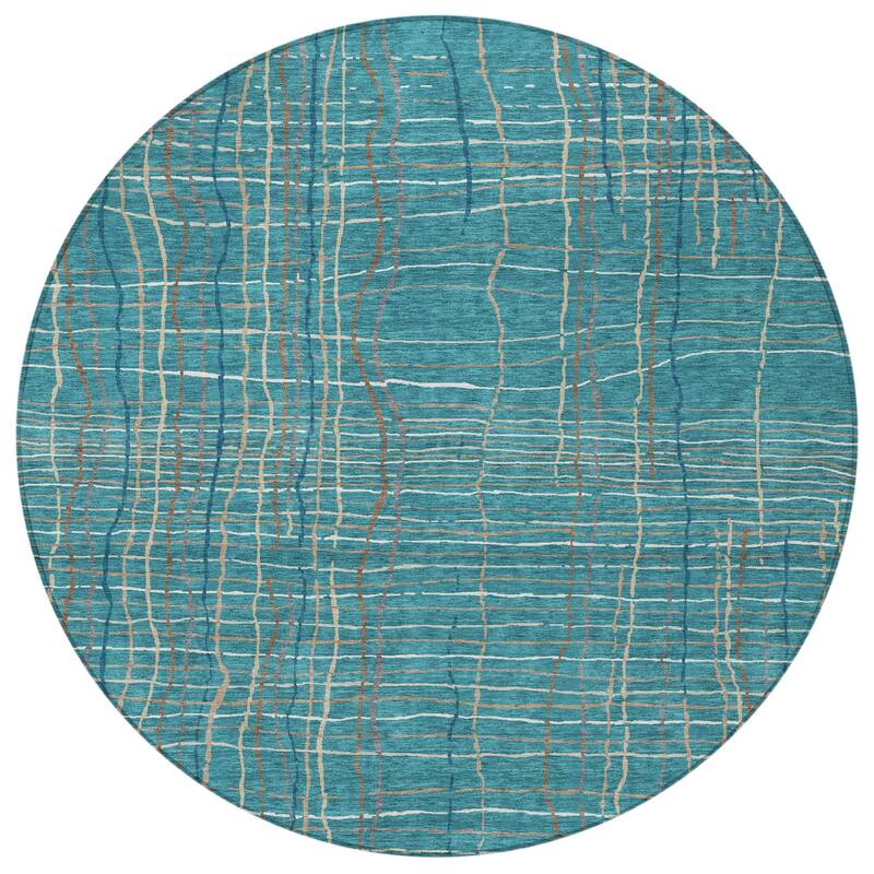 HomeRoots Striped Transitional Rectangle Outdoor Rug
