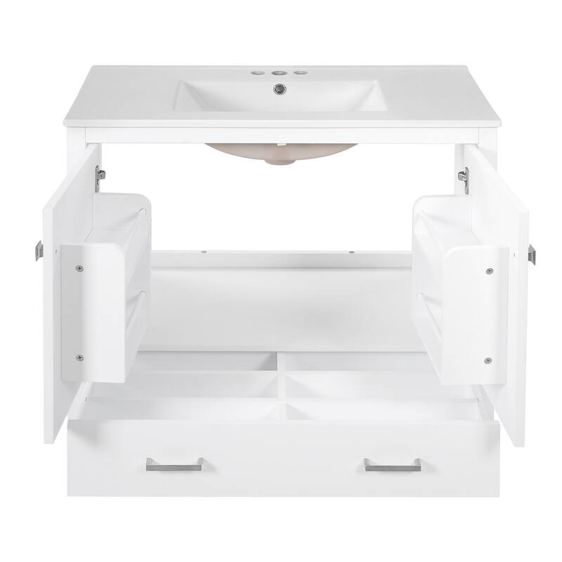 36" Modern Bathroom Vanity with Ceramic Sink