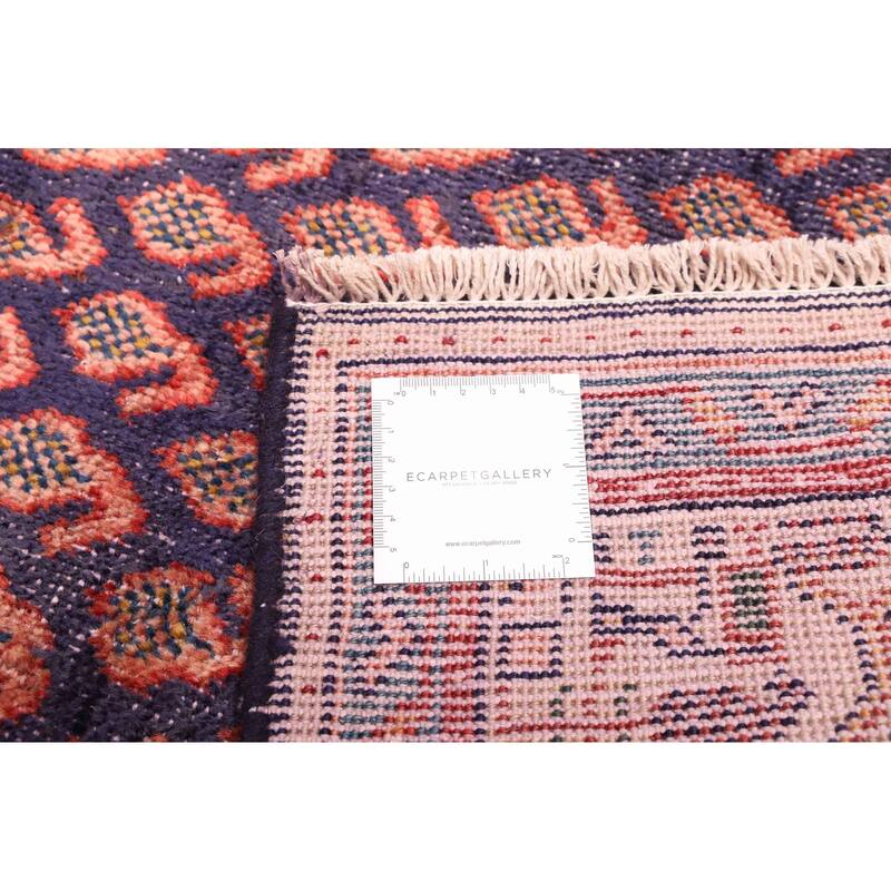 ECARPETGALLERY Hand-knotted Andelz Dark Navy Wool Rug - 3'5 x 13'5