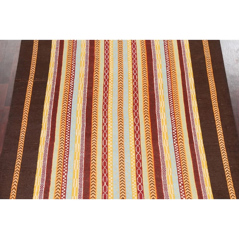 Vegetable Dye Moharramat Area Rug Hand-knotted Oriental Wool Carpet - 6'11" x 9'6"