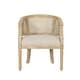 preview thumbnail 19 of 24, Roomfitters Natural Rattan Barrel Accent Chair, Cane Woven Backrest with Upholstered Seat