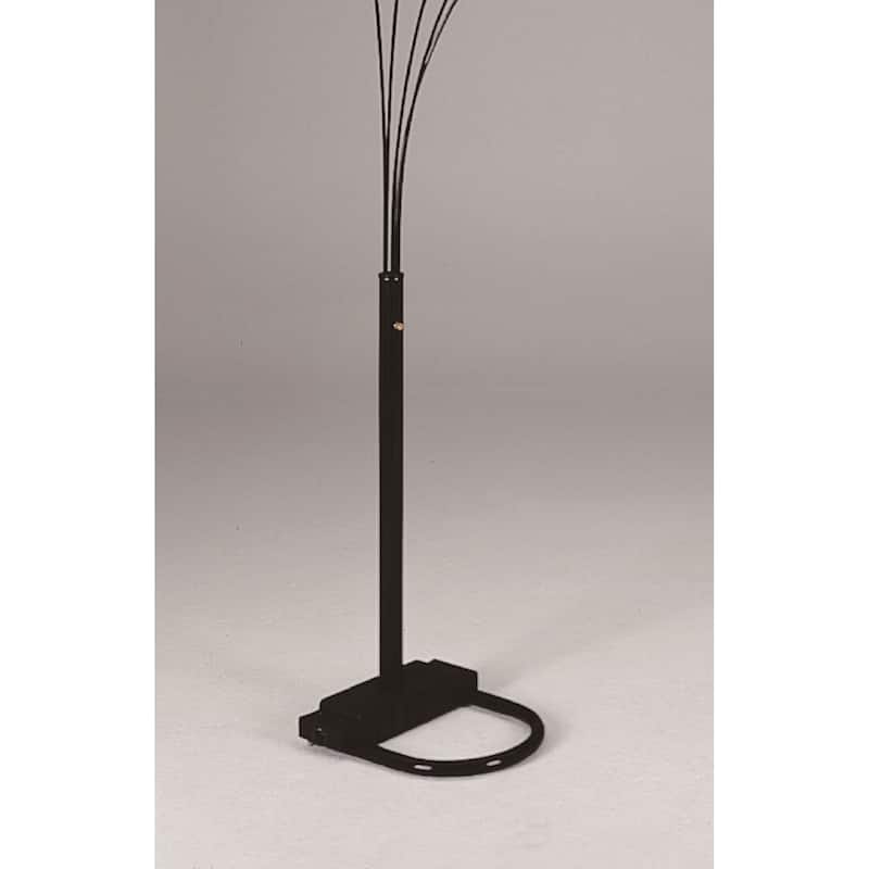1pc Modern Design Classic Peacock Shade 82" Floor Lamp Black Living Room