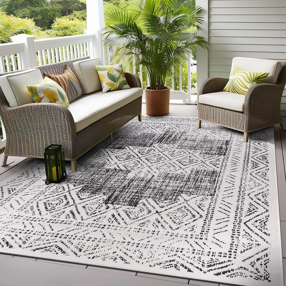 World Rug Gallery Transitional Bohemian Indoor/Outdoor Area Rug